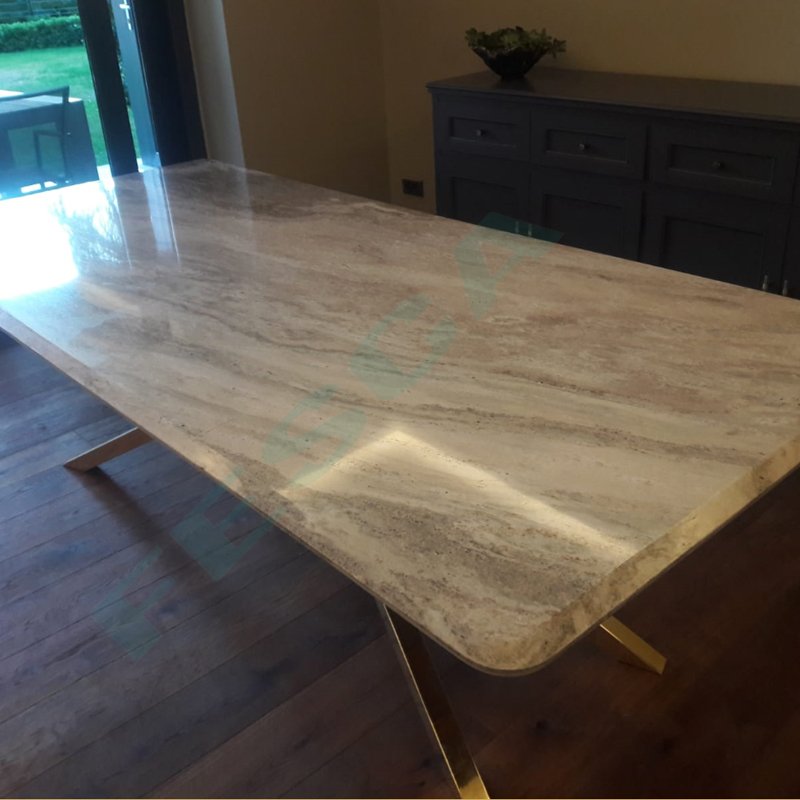 Palisandro Gold Pedestal Table